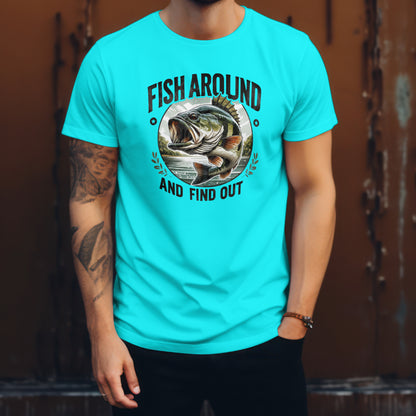 Men’s fishing FAFO  “Fish around and find out” Tshirt