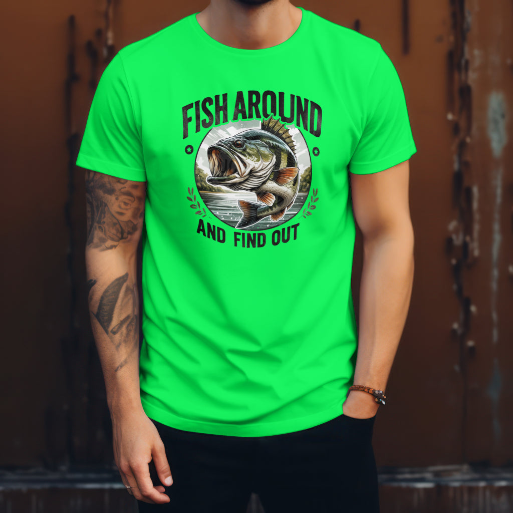 Men’s fishing FAFO  “Fish around and find out” Tshirt