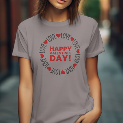 Ladies Valentines Day “ Happy Valentines Day” Tshirt