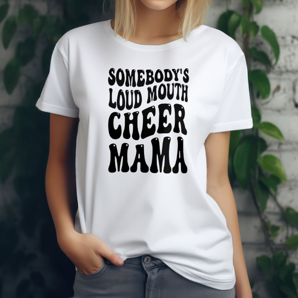 Ladies Cheer “Somebody’s Loud Mouth Cheer Mama” Tshirt