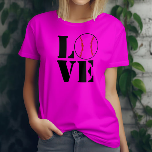 Ladies baseball “LOVE” Tshirt