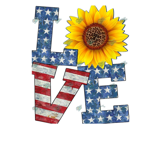 LOVE SUNFLOWER PATTERN PNG