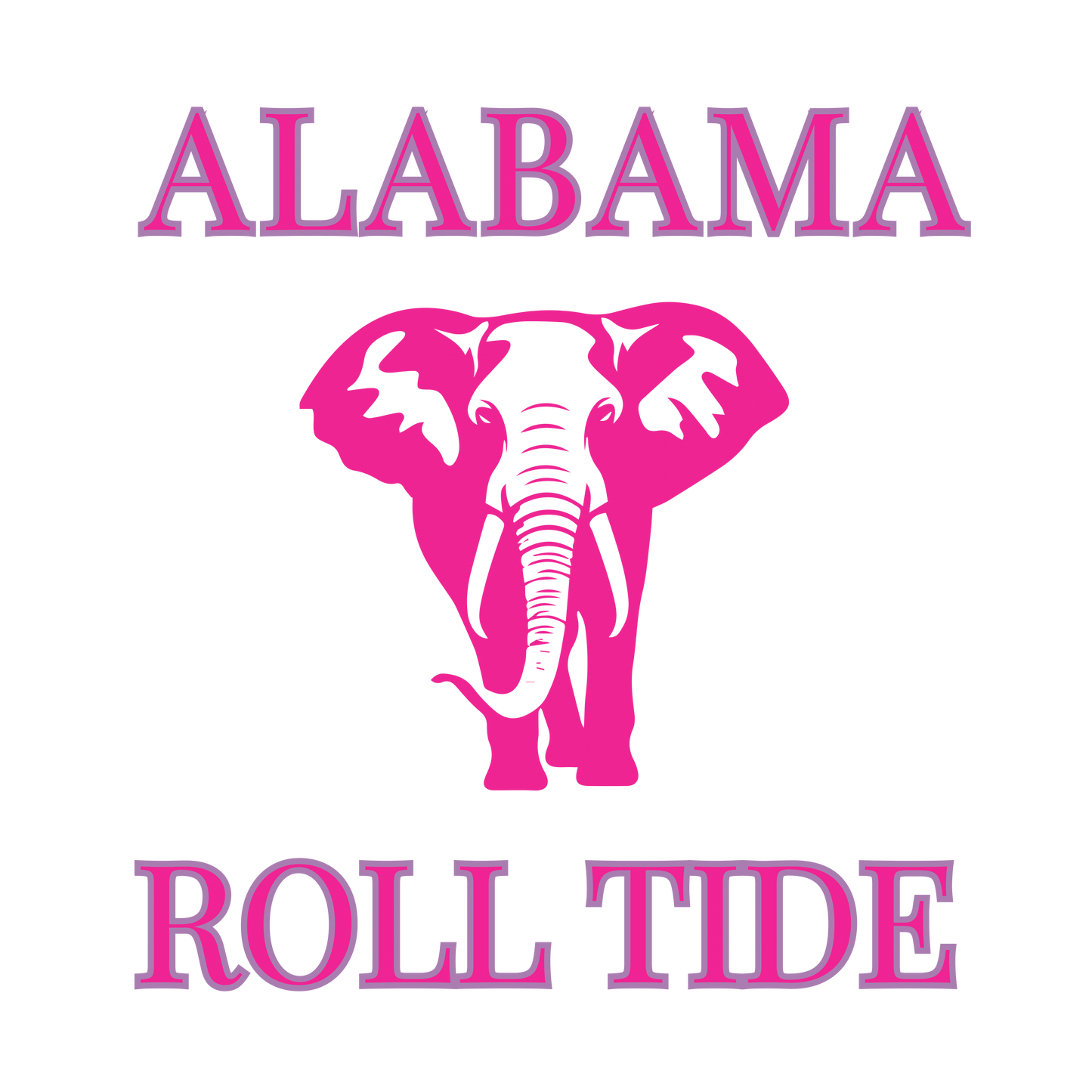 Alabama Roll Tide (pink) PNG